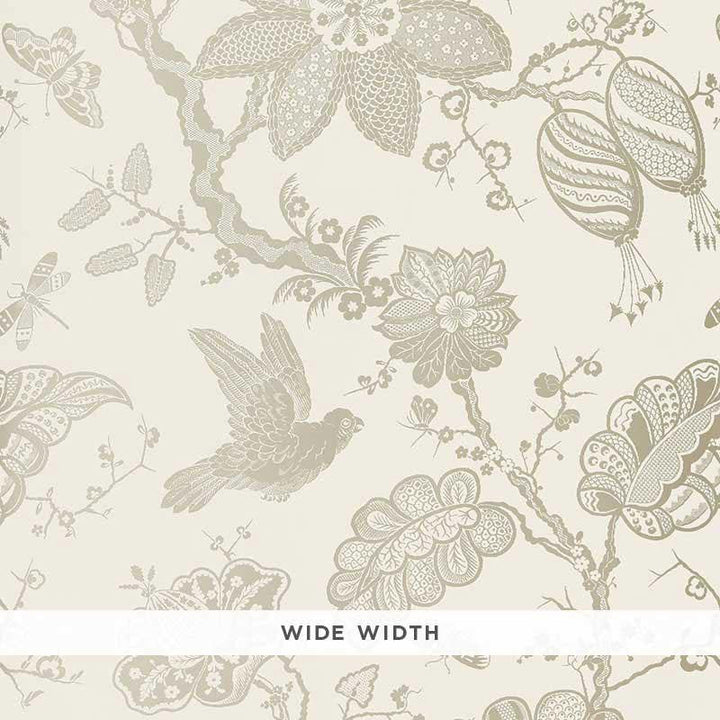 Bali Vine Platinum 5005000 by Schumacher Designer Wallpaper Modern Nature 54.0" - Swanky Fabrics -