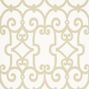Schumacher Wallpaper Manor Gate Sand 5005052