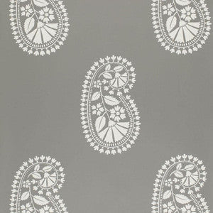 Schumacher Wallpaper Indore Paisley Charcoal 5005062