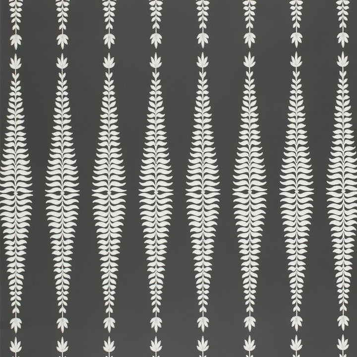 Fern Tree Graphite 5005073 by Schumacher Designer Wallpaper Modern Nature 3.38" - Swanky Fabrics -