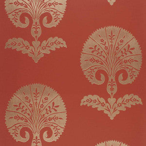 Schumacher Wallpaper Ottoman Flower Paprika 5005083