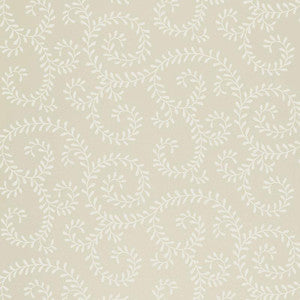 Schumacher Wallpaper Leafy Scroll Bone 5005091