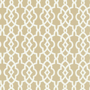 Schumacher Wallpaper Summer Palace Fret Sand 5005140