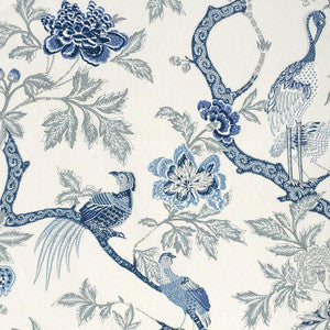 Schumacher Fabric Arbre Chinois Porcelain 174081