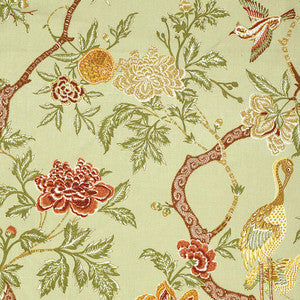 Schumacher Fabric Arbre Chinois Sage 174082