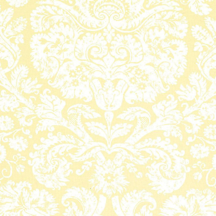Barresa Damask Maize 174130 by Schumacher Designer Fabric Classic Prints 27.0" - Swanky Fabrics -