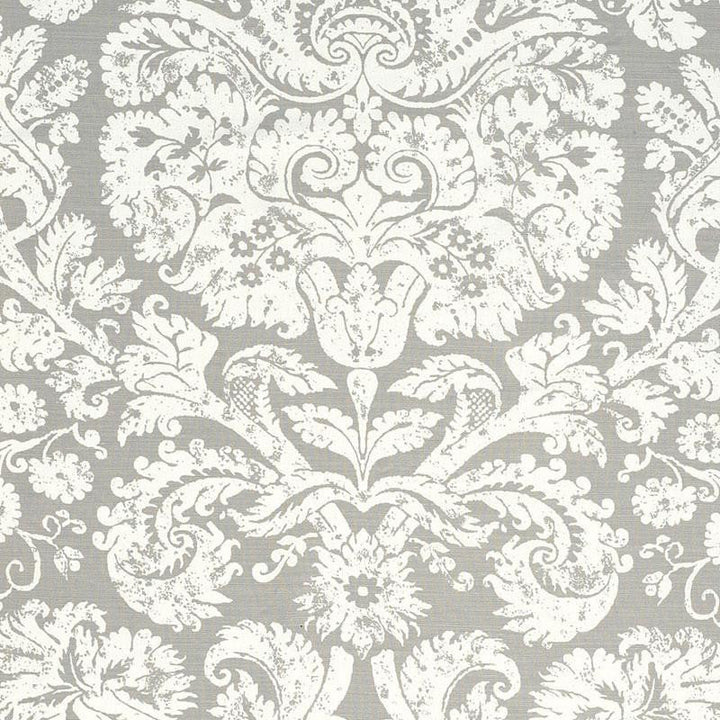 Barresa Damask Pearl 174133 by Schumacher Designer Fabric Classic Prints 27.0" - Swanky Fabrics -