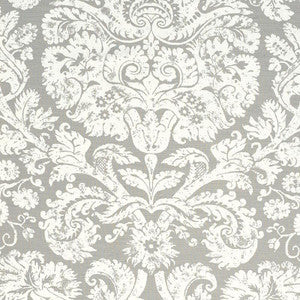 Schumacher Fabric Barresa Damask Pearl 174133