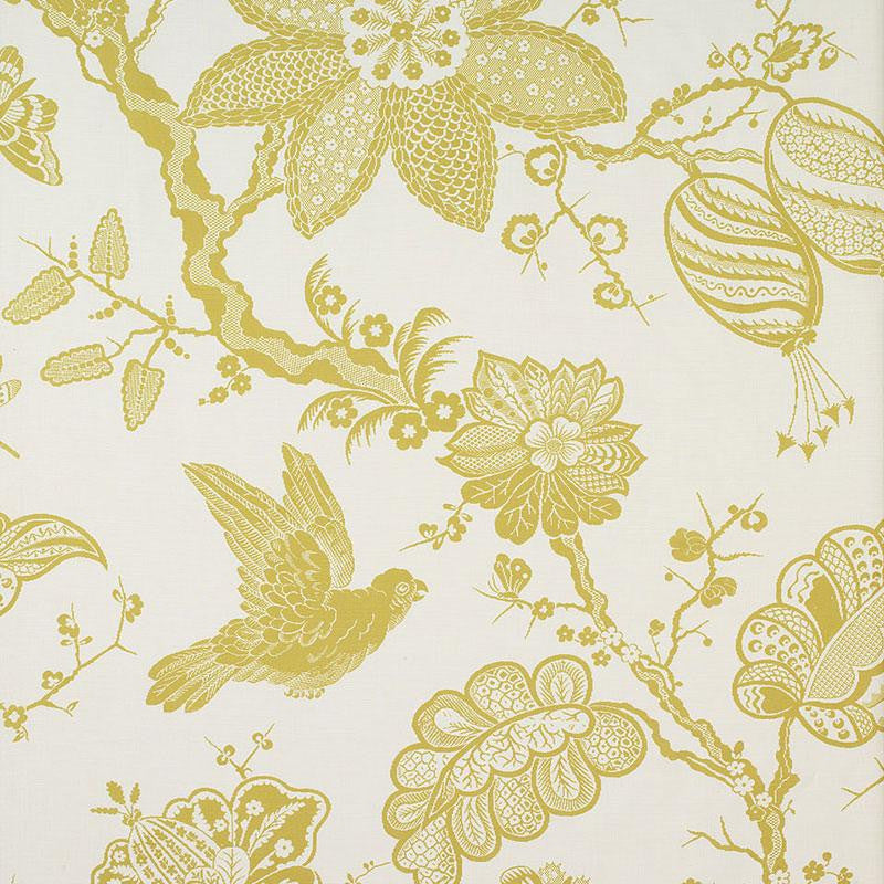 Bali Vine Chartreuse 174370 by Schumacher Designer Fabric Classic Prints 54.0" - Swanky Fabrics -
