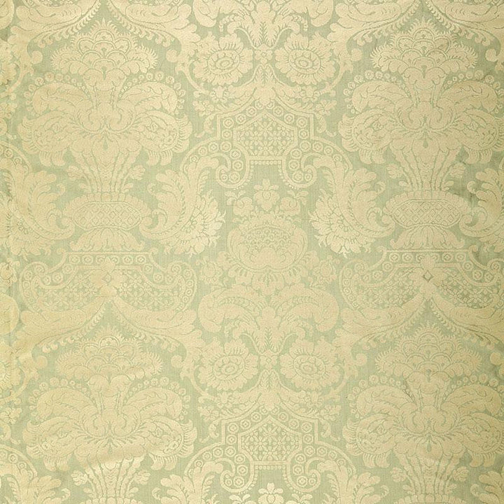 Padova Damask Print Sea Glass 174420 by Schumacher Designer Fabric Classic Prints 26.0" - Swanky Fabrics -