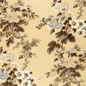 Schumacher Fabric Pyne Hollyhock Tobacco 174451