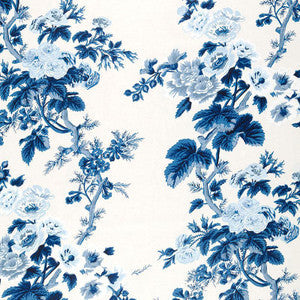 Schumacher Fabric Pyne Hollyhock Indigo 174452