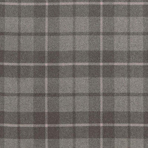 Schumacher Fabric Montana Wool Plaid Oxford Grey 66661
