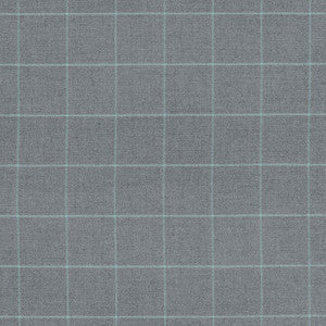 Schumacher Fabric Bancroft Wool Plaid Oxford Grey 66773