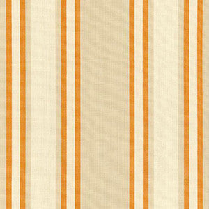 Schumacher Fabric Seneca Cotton Stripe Beige/Pumpkin 62985