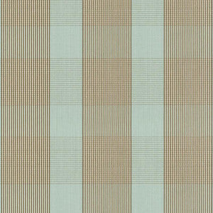 Schumacher Fabric Avon Gingham Plaid Mocha/Aqua 63023