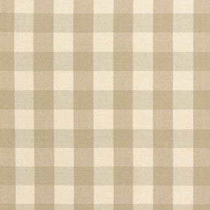 Schumacher Fabric Camden Cotton Check Beige 63031