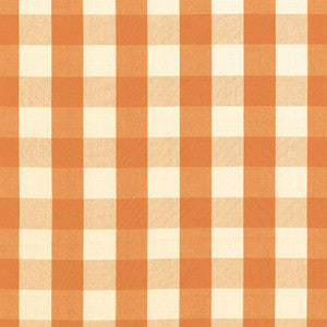 Schumacher Fabric Camden Cotton Check Pumpkin 63033