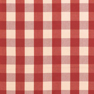Schumacher Fabric Camden Cotton Check Red 63034