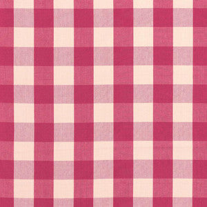 Schumacher Fabric Camden Cotton Check Raspberry 63035