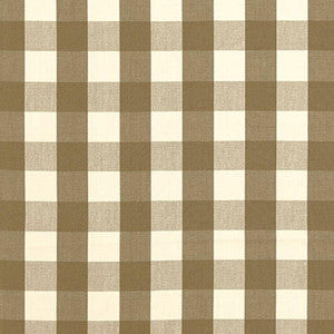 Schumacher Fabric Camden Cotton Check Mocha 63040