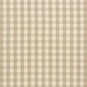 Schumacher Fabric Elton Cotton Check Beige 63051