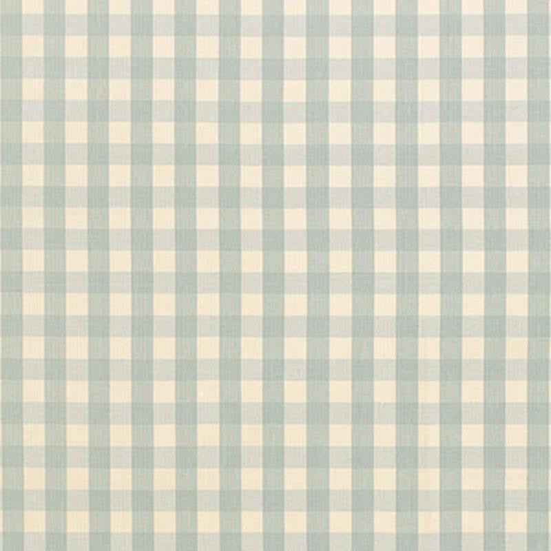 Elton Cotton Check Aqua 63057 by Schumacher Designer Fabric Revisits Of Popular Patterns 1.25" - Swanky Fabrics -