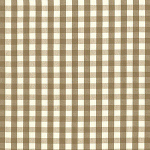 Schumacher Fabric Elton Cotton Check Mocha 63060