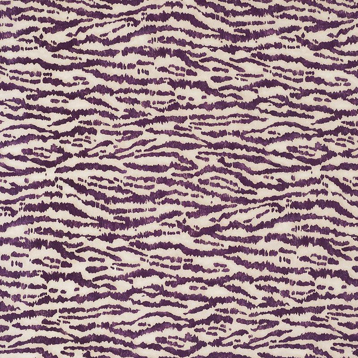 Animaux Eggplant 176374 by Schumacher Designer Fabric Animal Prints & Wovens 27.0" - Swanky Fabrics -