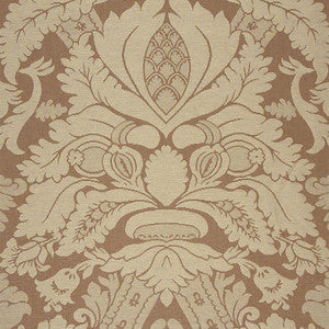 Schumacher Fabric Fitzroy Linen Damask Camel 63592