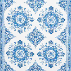 Schumacher Fabric Montecito Medallion Indigo 176481
