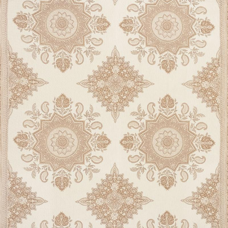 Montecito Medallion Neutral 176480 by Schumacher Designer Fabric Mark D. Sikes 54.0" - Swanky Fabrics -