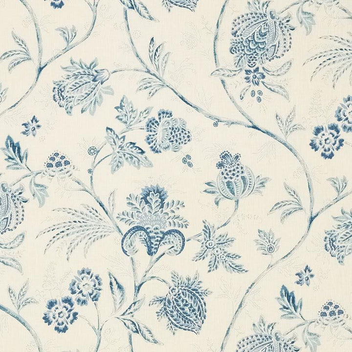 Chinoiserie Vine China Blue 176490 by Schumacher Designer Fabric Mark D. Sikes 18.0" - Swanky Fabrics -