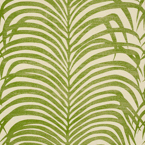 Schumacher Wallpaper Zebra Palm Sisal Green 5008221
