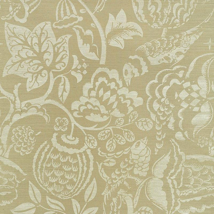 Uccello Sisal Sage 5008261 by Schumacher Designer Wallpaper Shangri-La 34.0" - Swanky Fabrics -