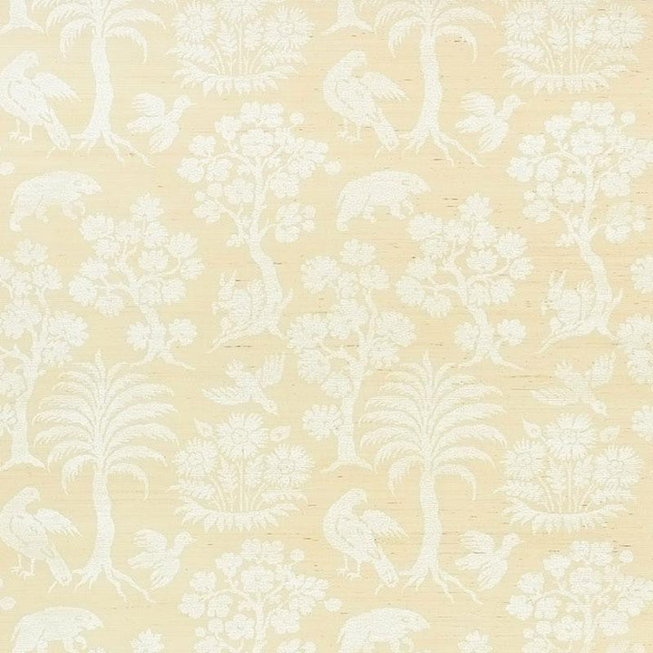 Woodland Silhouette Sisal Ivory 5008280 by Schumacher Designer Wallpaper Shangri-La 16.75" - Swanky Fabrics -