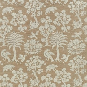 Schumacher Wallpaper Woodland Silhouette Sisal Mocha 5008283