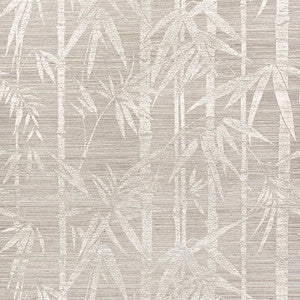 Schumacher Wallpaper Les Bambous Sisal Fog 5008311
