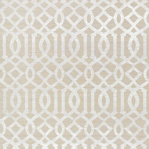 Schumacher Wallpaper Imperial Trellis Sisal Sand 5008351