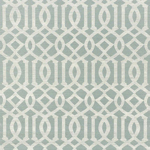 Schumacher Wallpaper Imperial Trellis Sisal Sky 5008352