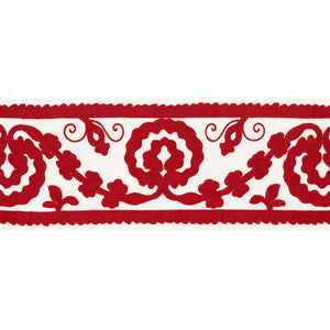 Schumacher Trim Ashbury Tape Red 70593