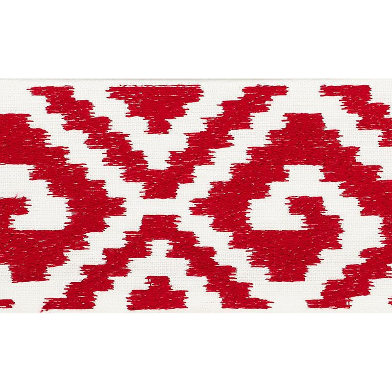 Fillmore Tape Red 70605 by Schumacher Designer Trim Couture Trims 7.62" - Swanky Fabrics -