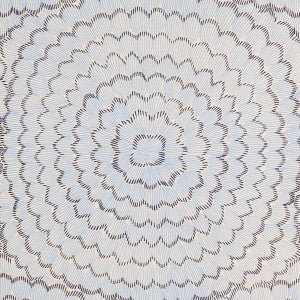 Schumacher Wallpaper Feather Bloom Sisal Two Blues 5006071