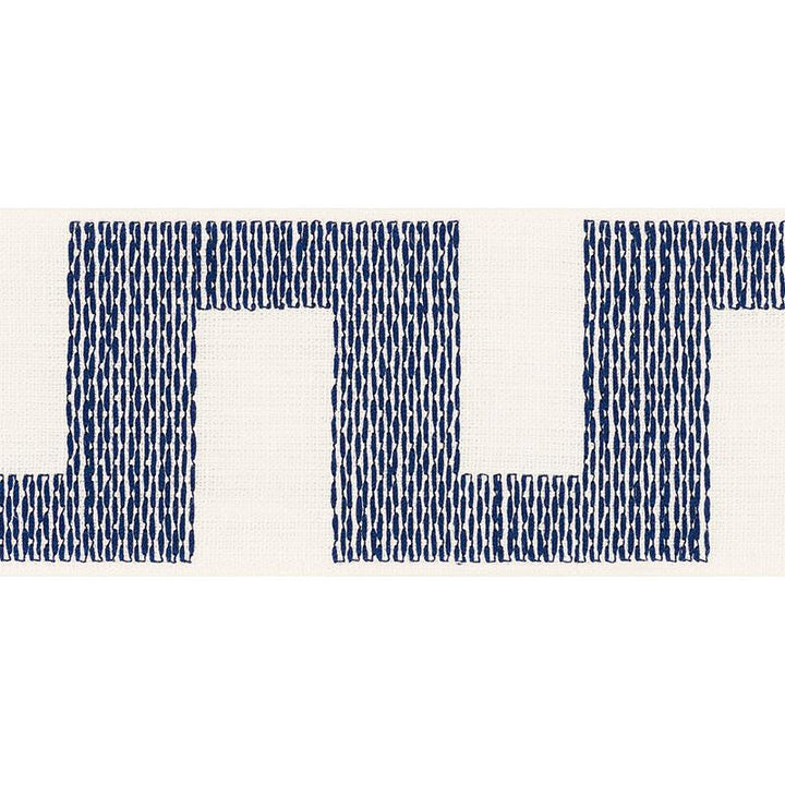 Matrix Tape Blue 70616 by Schumacher Designer Trim Happy Together 3.75" - Swanky Fabrics -
