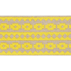 Schumacher Trim Talitha Tape Yellow On Natural 70645