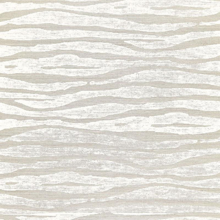 Ripple Sisal Fog & Chalk 5006133 by Schumacher Designer Wallpaper Celerie Kemble 27.0" - Swanky Fabrics -