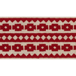 Schumacher Trim Talitha Tape Red On Natural 70646