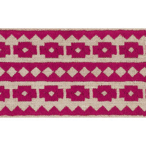 Schumacher Trim Talitha Tape Fuchsia On Natural 70648