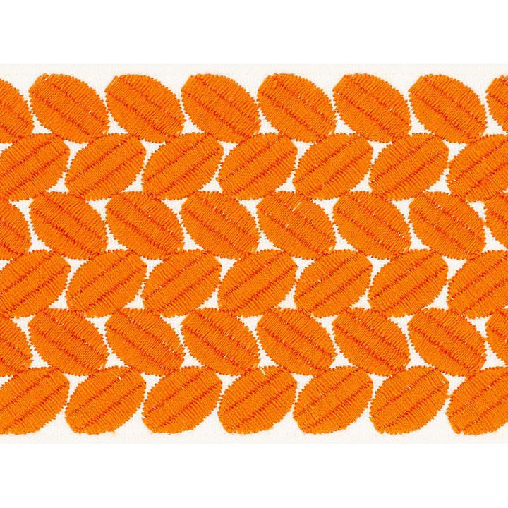 Berkeley Tape Wide Orange 70651 by Schumacher Designer Trim Happy Together Ii 1.0" - Swanky Fabrics -