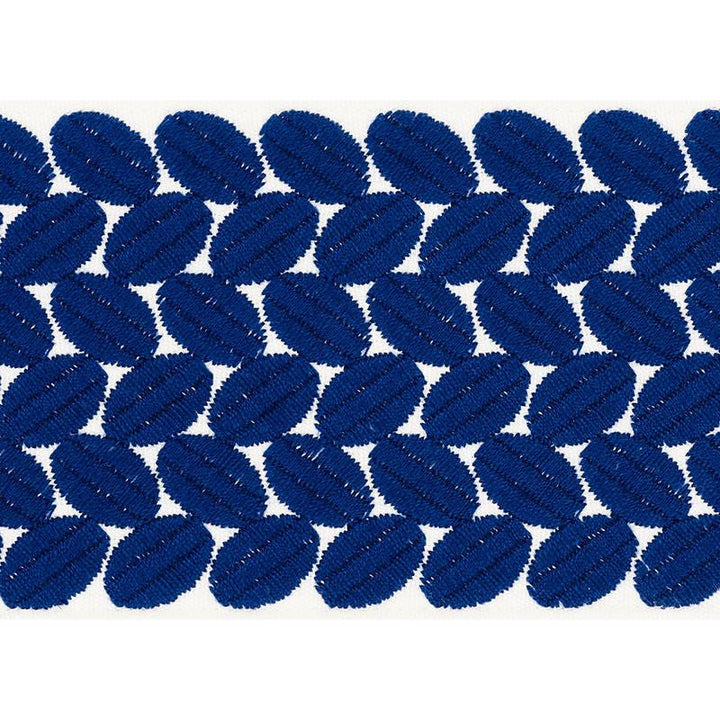 Berkeley Tape Wide Blue 70654 by Schumacher Designer Trim Happy Together Ii 1.0" - Swanky Fabrics -